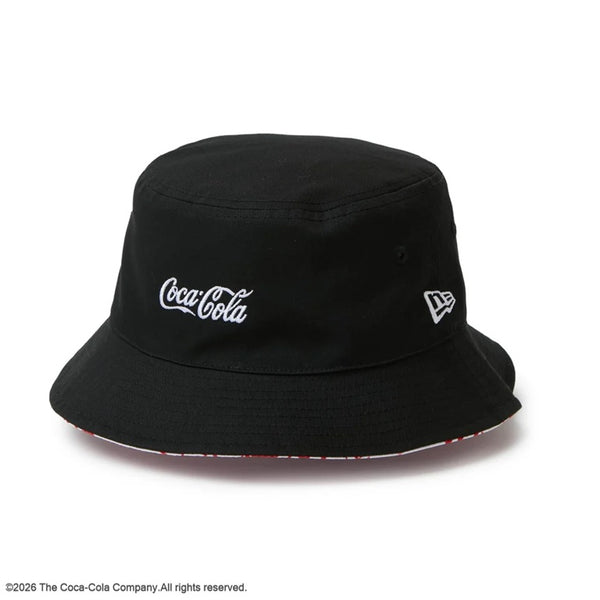 NEW ERA ( ニューエラ ) バケット01 リバーシブル Coca-Cola コカ･コーラ ブラック リバーシブル Coca-Cola コカコーラ バケットハット リバーシブルバケットハット 帽子 ハット 黒 ロゴ 15154783