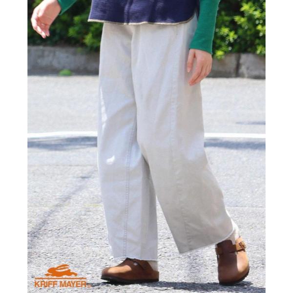 KRIFF MAYER ( クリフメイヤー ) ユーズド風カラーパンツ | LADYS | W2535121 | レディース | ロングパンツ | 着やせ | オシャレ | アウトドア | お出かけ | ゆったり | ユーズド風 | すっきり | シンプル | 春 | くりふめいやー | カジュアル