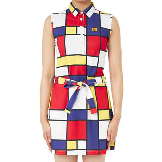 【 SALE 】 LOUDMOUTH ( ラウドマウス ) レディース ノースリーブ | ワンピース | ダッチトリート | ゴルフ | ゴルフウェア | ポリエステル | 吸汗 | 速乾 | UV | 接触冷感 | らうどまうす | 762664