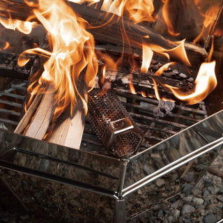 CAPTAIN STAG ( キャプテンスタッグ ) ステンレス スモーク＆ファイアウッド 20cm | アウトドア | キャンプ | BBQ | バーベキュー | 火起こし | ロングサイズ | ファミリーキャンプ | 繰り返し使える | 焚き火 | UG-3336 | きゃぷてんすたっぐ