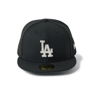 NEW ERA ( ニューエラ ) 59FIFTY MLB パール バッジ Pearl Badge ロサンゼルス・ドジャース ブラック | 帽子 | キャップ | ポリエステル | ユニセックス | フラットバイザー | 14745166 | お出かけ | オシャレ | 野球帽 | にゅーえら