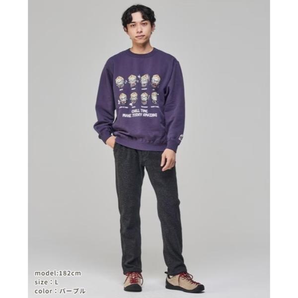 KRIFF MAYER ( クリフメイヤー ) チルタイム裏起毛クルー ( 顔 ) MENS | メンズ | 長袖 | 2523108 | コットン | クルーネック | カジュアル | オシャレ | プリント | スウェット | 裏起毛 | アパレル | トップス | くりふめいやー