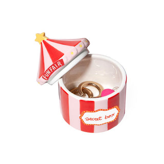 DETAIL ( ディテール ) Fun Fair Storage Box DOIY ファンフェア ストレージ ボックス | サーカステントモチーフ | 収納 | ボックス | ポップ | 可愛い | プレゼント | ギフト | H0160 | アクセサリー入れ | ストライプ | でぃてーる | 陶器