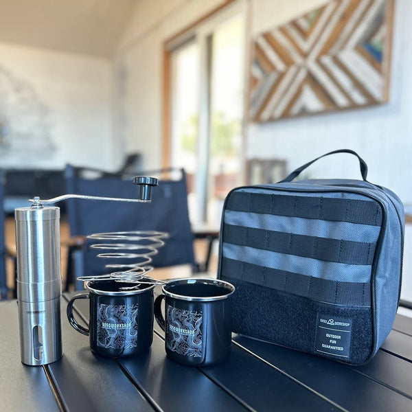 5050WORKSHOP ( フィフティフィフティワークショップ ) PORTABLE COFFEE SET Ver.2 | コーヒー | コーヒーセット | アウトドア | キャンプ | BBQ | ピクニック | コーヒーミル | ドリッパー | マグカップ | セット | TR025-5WS-4373 | TR025-5WS-4374