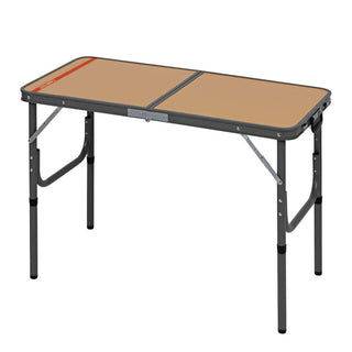 CAPTAIN STAG ( キャプテンスタッグ ) キャンプアウト アルミフォーウェイテーブル 90×45cm タン×ダークグレー | UC-589 | テーブル | 折りたたみテーブル | 高さ調整 | 持ち運び | BBQ | アウトドア | キャンプ | ファミリーキャンプ | 大型テーブル | きゃぷてんすたっぐ