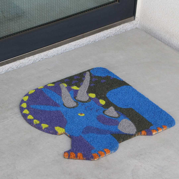 DETAIL ( ディテール ) Coir Mat コイヤーマット | ステゴサウルス | トリケラトプス | 恐竜 | マット | 玄関マット | 子供 | 50cm×50cm | PVC | 滑りにくい | でぃてーる | H0087
