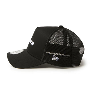 NEW ERA ( ニューエラ ) 9FORTY A-Frame トラッカー リニアロゴ ブラック/ホワイト | 帽子 | キャップ | サイズ調整 | 日よけ | オシャレ | 綿 | メッシュ | スナップバック | ユニセックス | 定番 | 14942622 | にゅーえら
