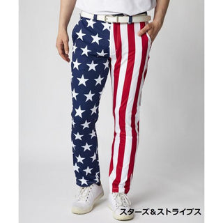 【 SALE 】 LOUDMOUTH ( ラウドマウス ) ストレッチツイル 柄ロングパンツ | ゴルフ | ゴルフウェア | メンズ | 派手 | 765333 | ポリエステル | 速乾 | 吸汗 | 機能性 | ストレッチ | パンツ | ロングパンツ | らうどまうす