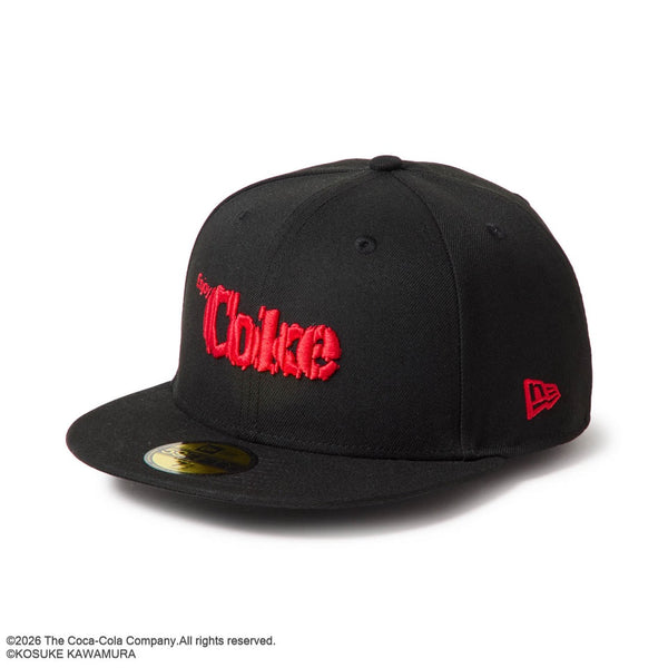 NEW ERA ( ニューエラ ) 59FIFTY Coca-Cola designed by Kosuke Kawamura コカ･コーラ ブラック キャップ 帽子 コラボ コカコーラ メンズ レディース ユニセックス 59FIFTY ストリート カジュアル おしゃれ 15156555