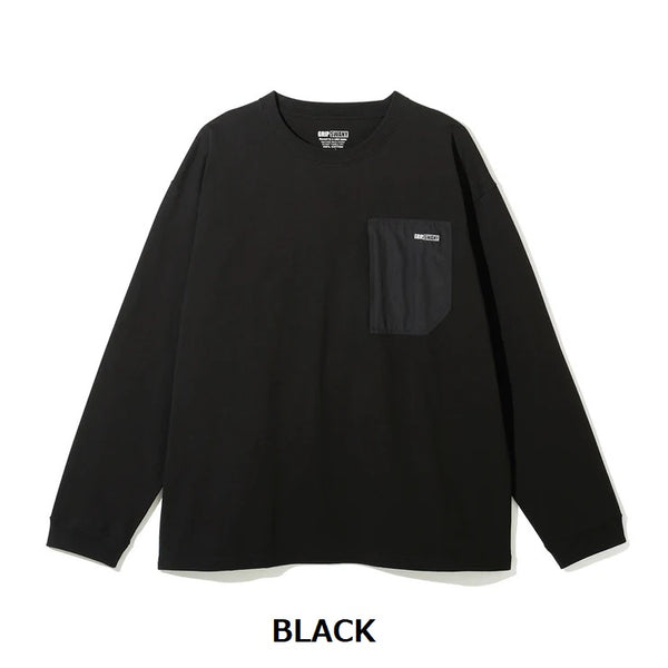 GRIP SWANY ( グリップスワニー ) 【 GSMCT-122 】 GEAR POCKET LS TEE | Tシャツ | ロンT | ロングTシャツ | シンプル | アウトドア | キャンプ | オシャレ | 異素材 | コットン | ぐりっぷすわにー