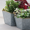 DETAIL ( ディテール ) Galvanized Plant Cover “ Rectangle 32 ” ガルバナイズ プラントカバー "レクタングル 32" プラントカバー | 鉢植えカバー | オシャレ | 穴なし | H007132S | でぃてーる | 園芸