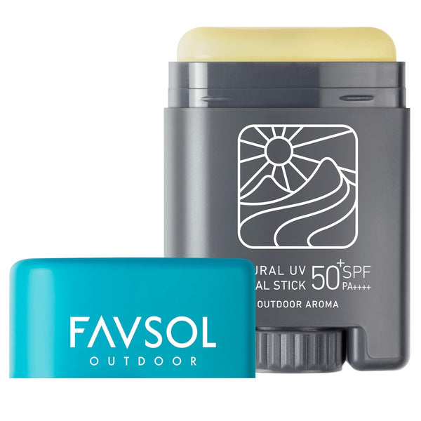 FAVSOL ( ファブソル ) NATURAL UV HERBAL STICK | 日焼け止め | SPF+50 | 顔用 | 体用 | アウトドア | スポーツ | レジャー | コンパクト | ウォータープルーフ | 登山 | ハイキング | フェス | ランニング | 汗に強い | ふぁぶそる