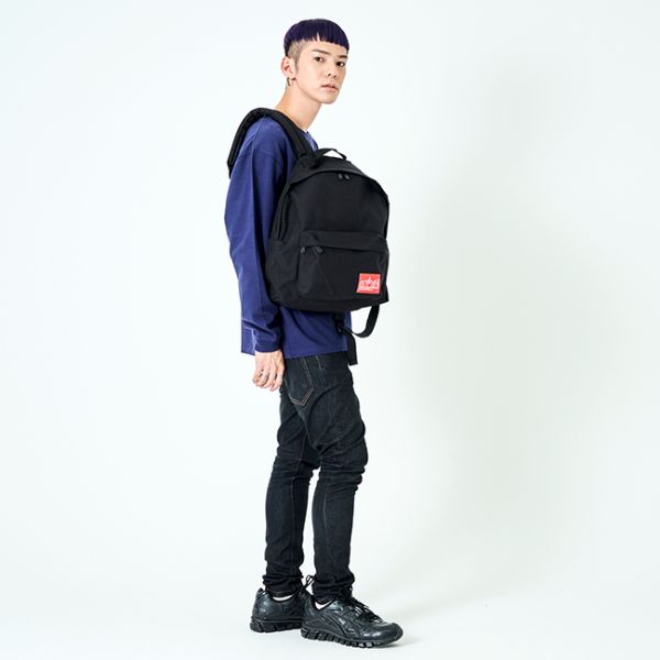 Manhattan Portage ( マンハッタンポーテージ ) Big Apple Backpack バックパック | リュック | リュックサック | バッグ | MP1210 | 15L | ブラック | 黒色 | ダブルジップ | A4サイズ | 通勤 | 通学