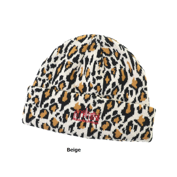 Manhattan Portage ( マンハッタンポーテージ ) Leopard Jacquard Knit Watch | 帽子 | ニット帽 | ビーニー | 冬 | オシャレ | レオパード | ニット帽 | 刺繍 | ヒョウ柄 | MP351 | まんはったんぽーてーじ