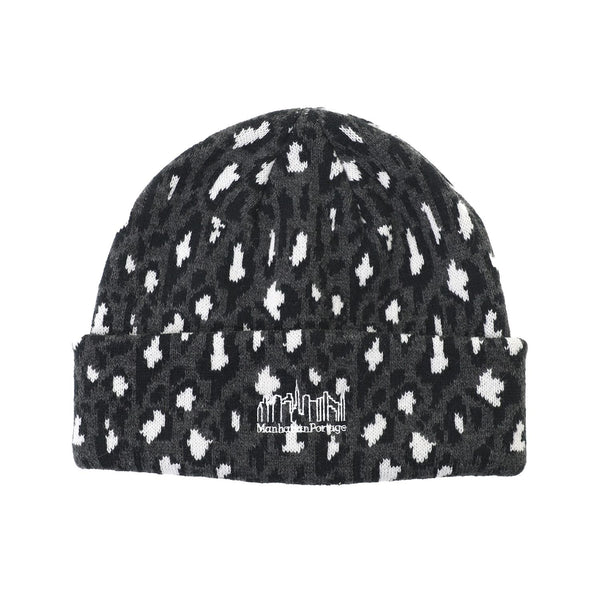 Manhattan Portage ( マンハッタンポーテージ ) Leopard Jacquard Knit Watch | 帽子 | ニット帽 | ビーニー | 冬 | オシャレ | レオパード | ニット帽 | 刺繍 | ヒョウ柄 | MP351 | まんはったんぽーてーじ