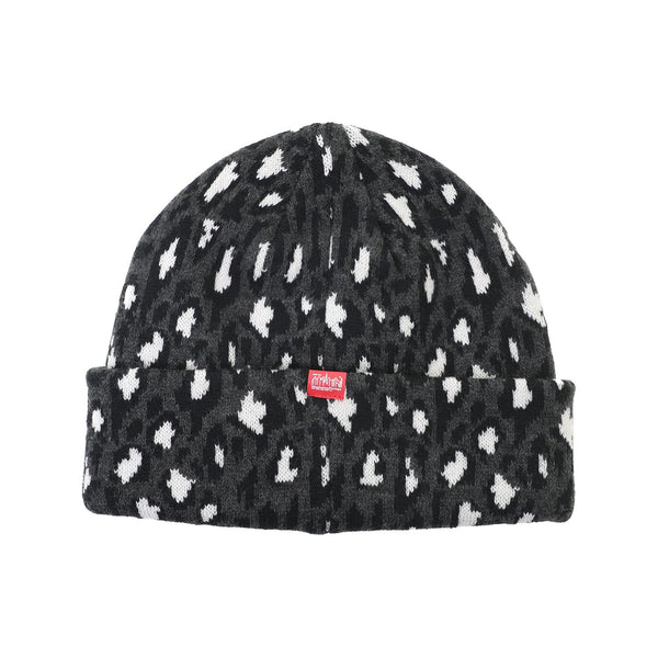 Manhattan Portage ( マンハッタンポーテージ ) Leopard Jacquard Knit Watch | 帽子 | ニット帽 | ビーニー | 冬 | オシャレ | レオパード | ニット帽 | 刺繍 | ヒョウ柄 | MP351 | まんはったんぽーてーじ