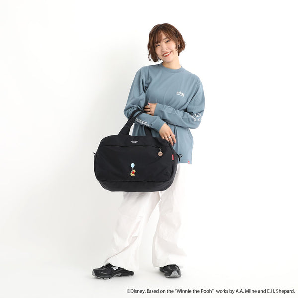 Manhattan Portage ( マンハッタンポーテージ ) PALMETTO BOSTON BAG NYLON TUSSAH QUILL 25 / POOH | プーさん | バッグ | A4サイズ | 通勤 | 通学 | シンプル | 軽量 | 旅行 | ボストンバッグ | MP1826TSPH25 | まんはったんぽーてーじ
