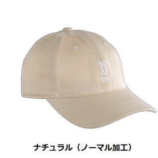 DOD ( ディーオーディー ) ウサロゴキャップ M HT033 ローキャップ ベースボールキャップ 帽子 コットン100% ウォッシュ加工 サイズ調整 UV対策 日よけ キャンプ アウトドア フェス 旅行 通勤 通学 メンズ レディース 親子コーデ