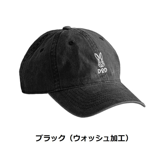 DOD ( ディーオーディー ) ウサロゴキャップ M HT033 ローキャップ ベースボールキャップ 帽子 コットン100% ウォッシュ加工 サイズ調整 UV対策 日よけ キャンプ アウトドア フェス 旅行 通勤 通学 メンズ レディース 親子コーデ