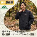 GRIP SWANY × FIELD SEVEN ( グリップスワニー × フィールドセブン ) コーチジャケット アウター 軽量 防寒 レジャー バックプリント キャンプ 撥水 秋 春 中綿入り メンズ 刺繍 コラボ カジュアル 撥水ナイロン GSMJ-284FS