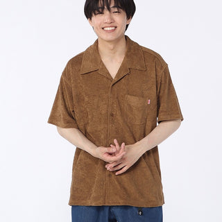 CHUMS ( チャムス ) チャムリーパイルショートスリーブシャツ | 半袖 | シャツ | オーバーサイズ | 夏服 | メンズ | 襟シャツ | パイル素材 | ゆったり | ふんわり | お出かけ | オシャレ | CH02-1265 | ちゃむす