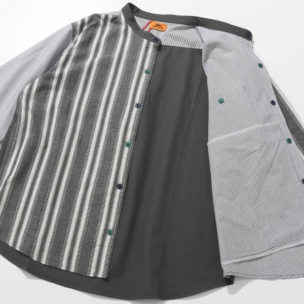 KRIFF MAYER ( クリフメイヤー ) バンドカラー袖リブハッピーシャツ | MENS | 2537000 | 長袖 | シャツ | オシャレ | メンズ | 男性用 | スナップボタン | トップス | インナー | アパレル | 春 | 羽織る | お出かけ | くりふめいやー | カジュアル