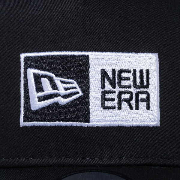 NEW ERA ( ニューエラ ) 9FORTY A-Frame ボックスロゴ ブラック × ホワイト 帽子 | キャップ | アウトドア | キャンプ | レジャー | 日よけ | オシャレ | サイズ調整可 | コットン | ユニセックス | 定番