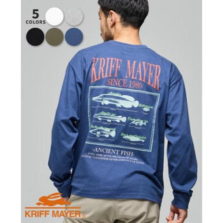 KRIFF MAYER ( クリフメイヤー ) クリフメイヤー 外遊びプリントロンT 古代魚 ロンT 長袖Tシャツ 長袖Tシャツ メンズ メンズロンT プリントTシャツ カジュアルTシャツ アメカジ アメカジTシャツ アウトドアウェア アウトドアTシャツ 外遊び