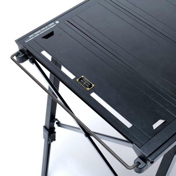 AS2OV ( アッソブ ) フォールディングテーブル | FOLDING TABLE | ブラック | 492502-10 | 大型テーブル | キャンプ | BBQ | デュオキャンプ | ソロキャンプ | 調整可能 | 高さ調節 | アルミ | 軽量 | ワンタッチ | ランタンポール | バッグ付 | あっそぶ