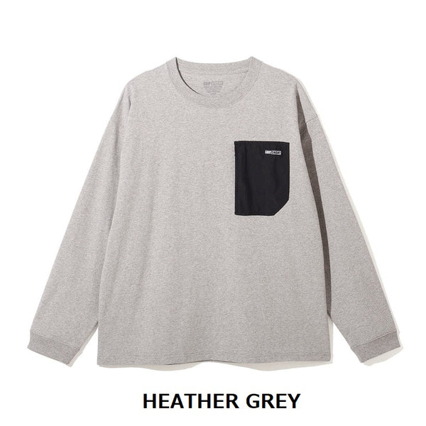 GRIP SWANY ( グリップスワニー ) 【 GSMCT-122 】 GEAR POCKET LS TEE | Tシャツ | ロンT | ロングTシャツ | シンプル | アウトドア | キャンプ | オシャレ | 異素材 | コットン | ぐりっぷすわにー