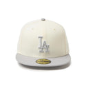 NEW ERA ( ニューエラ ) 59FIFTY MLB 2-Tone ロサンゼルス・ドジャース クロームホワイト/グレー キャップ 帽子 MLB メジャーリーグ ベースボール ドジャース LA Dodgers メンズ レディース ユニセックス フィッテッドキャップ 2トーン カジュアル ストリート 15137384