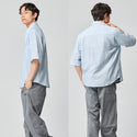 KRIFF MAYER ( クリフメイヤー ) スズシゲ5分袖シャツ | MENS | 2547801 | メンズ | 快適 | 半袖 | 半袖シャツ | 夏服 | アパレル | トップス | 涼しい | シンプル | 刺繍 | オシャレ | くりふめいやー | カジュアル