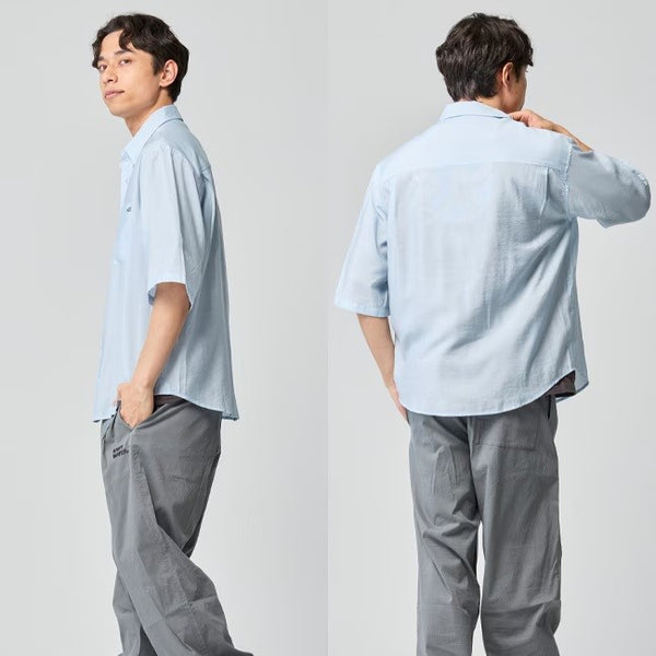 KRIFF MAYER ( クリフメイヤー ) スズシゲ5分袖シャツ | MENS | 2547801 | メンズ | 快適 | 半袖 | 半袖シャツ | 夏服 | アパレル | トップス | 涼しい | シンプル | 刺繍 | オシャレ | くりふめいやー | カジュアル