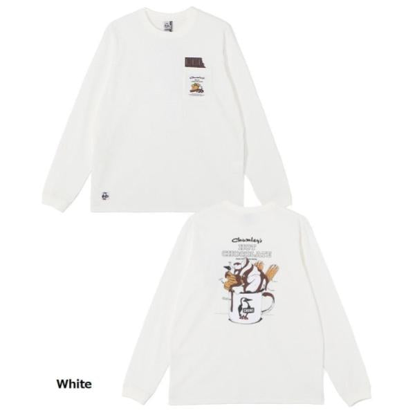 CHUMS ( チャムス ) ホットチョコレートポケットブラッシュドロングスリーブTシャツ | ロンT | ロングTシャツ | 長袖 | ウェア | トップス | 長袖シャツ | バックプリント | ゆとり | コットン100％ | CH01-2659 | ちゃむす