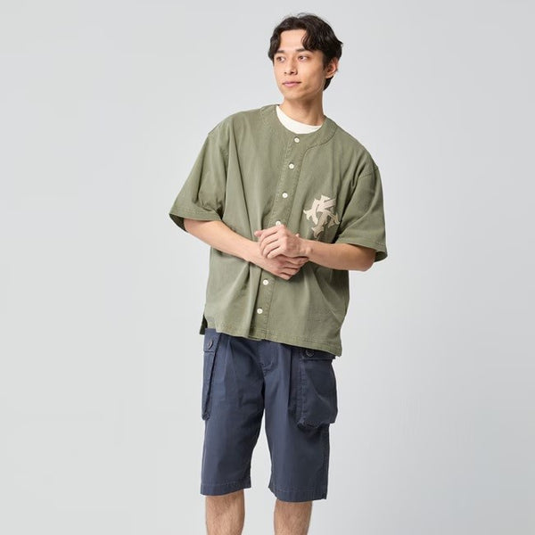 KRIFF MAYER ( クリフメイヤー ) ピグメントベースボールシャツ | MENS | 2547200 | メンズ | シャツ | 半袖 | 半袖シャツ | シンプル | アウトドア | キャンプ | レジャー | ヴィンテージ | ラフ | 綿100％ | くりふめいやー