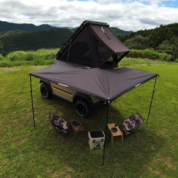 【お取り寄せ商品、9月下旬頃入荷予定】GIWORKS ( ジーワークス ) 270度サイドオーニング カーサイドタープ 車用タープ サイドタープ オーニング ルーフテント 車中泊 日除け 雨よけ キャンプ アウトドア BBQ デイキャンプ レジャー 車用シェード