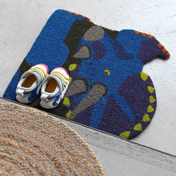 DETAIL ( ディテール ) Coir Mat コイヤーマット | ステゴサウルス | トリケラトプス | 恐竜 | マット | 玄関マット | 子供 | 50cm×50cm | PVC | 滑りにくい | でぃてーる | H0087