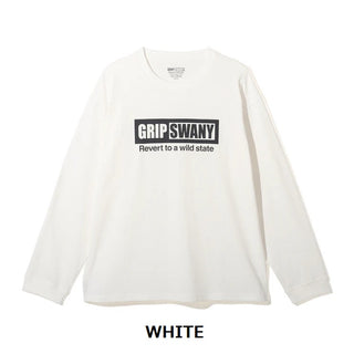 GRIP SWANY ( グリップスワニー ) 【 GSMCT-115 】 BOX LOGO LS TEE | ロンT | ロングTシャツ | シンプル | アウトドア | お出かけ | コットン100% | カジュアル | キャンプ | アパレル | ぐりっぷすわにー