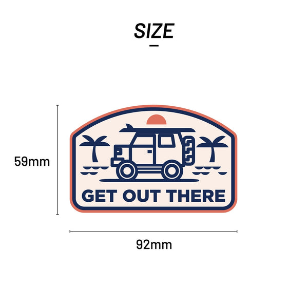 STICKER PACK ( ステッカーパック ) ゲットアウトゼア | ステッカー | すてっかー | すてっかーぱっく | アウトドア | キャンプ | SPL01999 | PVC | 車 | 貼る | キャリーケース | ハードボックス | ハードケース