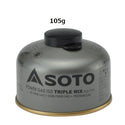 SOTO ( ソト ) パワーガストリプルミックス | OD缶 | アウトドア | キャンプ | 登山 | 料理 | シングルバーナー | SOD-710T | SOD-725T | SOD-750T | カセットガス | ガスボンベ | そと