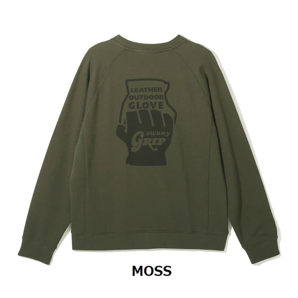 GRIP SWANY ( グリップスワニー ) 【 GSMCT-133 】 GS AZUMA CREW NECK | シャツ | Tシャツ | バックプリント | 長袖 | アパレル | コットン100% | 裏毛 | ロゴ | シンプル | オシャレ | ぐりっぷすわにー