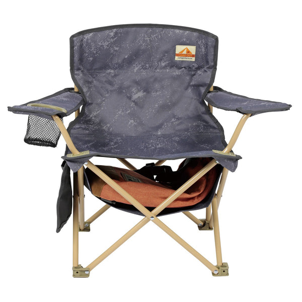 CAPTAIN STAG ( キャプテンスタッグ ) キャンプアウト 棚モック付ラウンジチェアミニ | エイジンググレー×タン | チェア | 椅子 | アウトドア | キャンプ | 花見 | レジャー | 行楽 | 持ち運び | 釣り | シングルチェア | UC-1860 | きゃぷてんすたっぐ