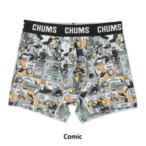 CHUMS ( チャムス ) チャムスパターンボクサーズ 下着 ボクサーパンツ 前開き ポリエステル 蒸れにくい ドライ 抗菌 防臭 総柄 柄パンツ アンダーウェア 男性用 メンズ ボクサーブリーフ CH09-1339