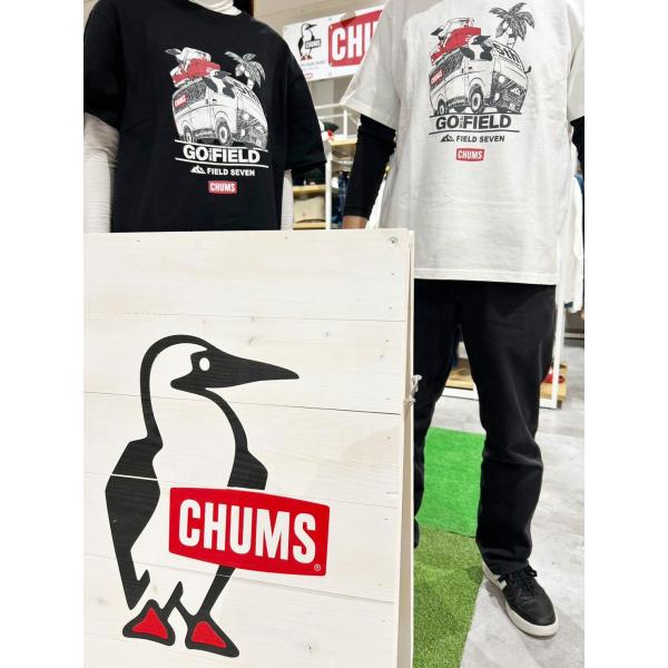 CHUMS × FIELD SEVEN 5th Anniversary Tシャツ | ホワイト | ブラック | 白色 | 黒色 | 半袖 | 半袖シャツ | コラボ | チャムス | ちゃむす | フィールドセブン | 夏服 | アパレル | 吸水 | 通気性 | 綿100% | 快適
