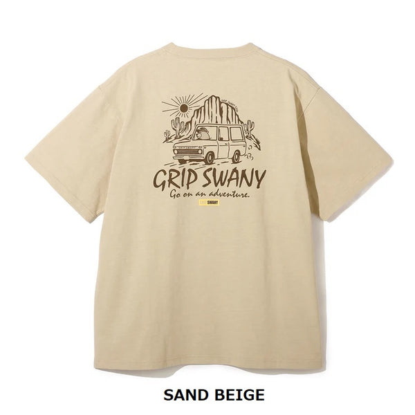 GRIP SWANY ( グリップスワニー ) 【 GSMCT-121 】 TRAVELING BEAR TEE | 半袖Tシャツ | 半袖 | Tシャツ | シンプル | コットン | プリントT | アパレル | レジャー | お出かけ | アウトドア | キャンプ | ぐりっぷすわにー