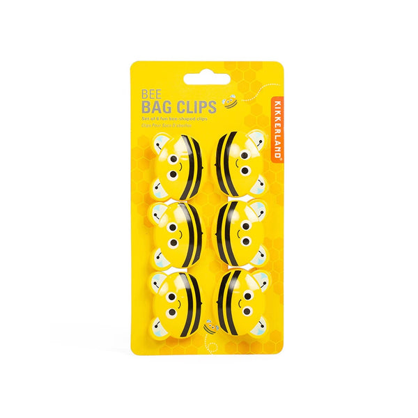 KIKKERLAND ( キッカーランド ) Bee Bag Clips ビー バッグ クリップ | キュート | ハチモチーフ | クリップセット | 6個セット | 可愛い | プレゼント | ギフト | 子供 | まとめる | 留める | KBC51 | きっかーらんど