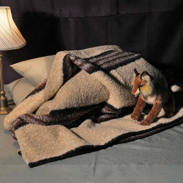 DULTON ( ダルトン ) BLANKET ブランケット | ブラウン | ベージュ | 冬 | ストライプ柄 | リビング | ソファ | アウトドア | キャンプ | クルマ | 車 | ホリデーシーズン | 羽織り | ひざ掛け | 防寒 | 冬小物 | CMG-0952 | だるとん