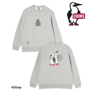 CHUMS ( チャムス ) 守矢努 ツインズクルートップ Twins Crew Top メンズ スウェット トレーナー クルーネック 裏起毛 USAコットン100％ オーバーサイズ ゆったり 長袖 トップス 温故知新 ブービーツインズ ステンシル アート アウトドア キャンプ 秋冬 CH00-1595
