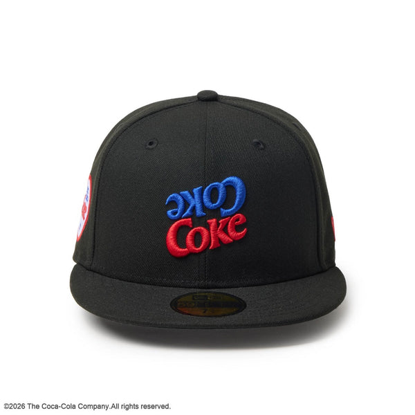 NEW ERA ( ニューエラ ) 59FIFTY Coca-Cola コカ･コーラ ブラック キャップ 帽子 59FIFTY フィッテッドキャップ メンズ レディース コカコーラ ロゴ 刺繍 カジュアル ストリート 15154864