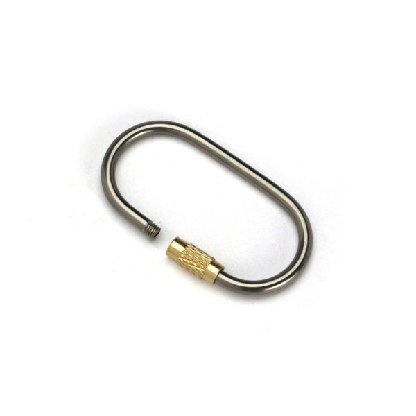 DETAIL ( ディテール ) Titanium Screw Lock Keyring " Oval " チタニウム スクリュー ロック キーリング " オーバル " シンプル | 上品 | カラビナ | アウトドア | キャンプ | 登山 | チタン | 軽い | 楕円 | キーリング | 3725O | でぃてーる